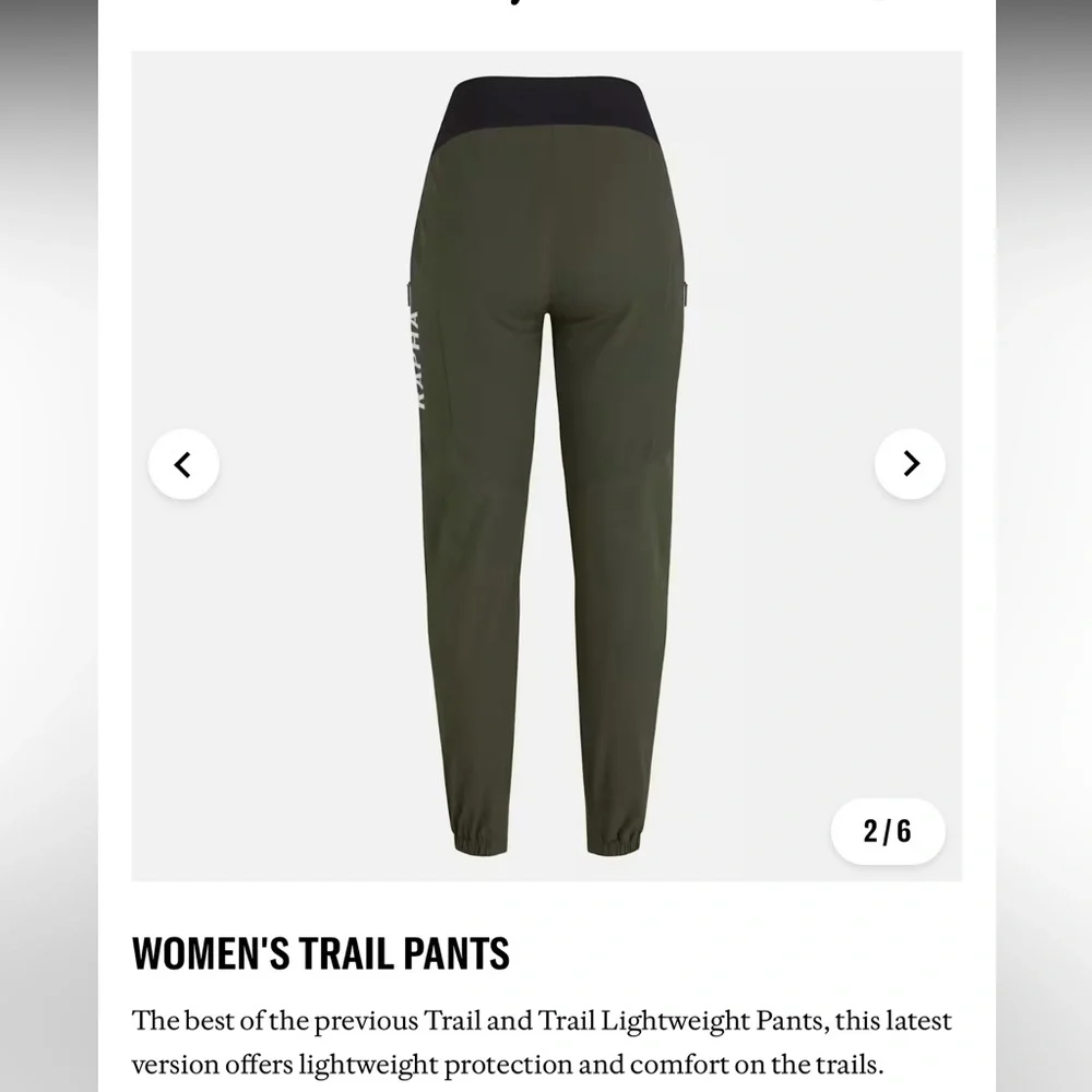 Rapha Women’s MTB Trail Pants in size Small, olive green. In perfect condition! - Picture 2 of 13